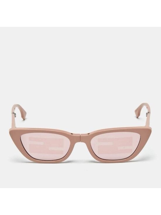 NEW FENDI PINK SUNGLASSES Acetate Old Rose Cat Eye 100% Authentic main image 9